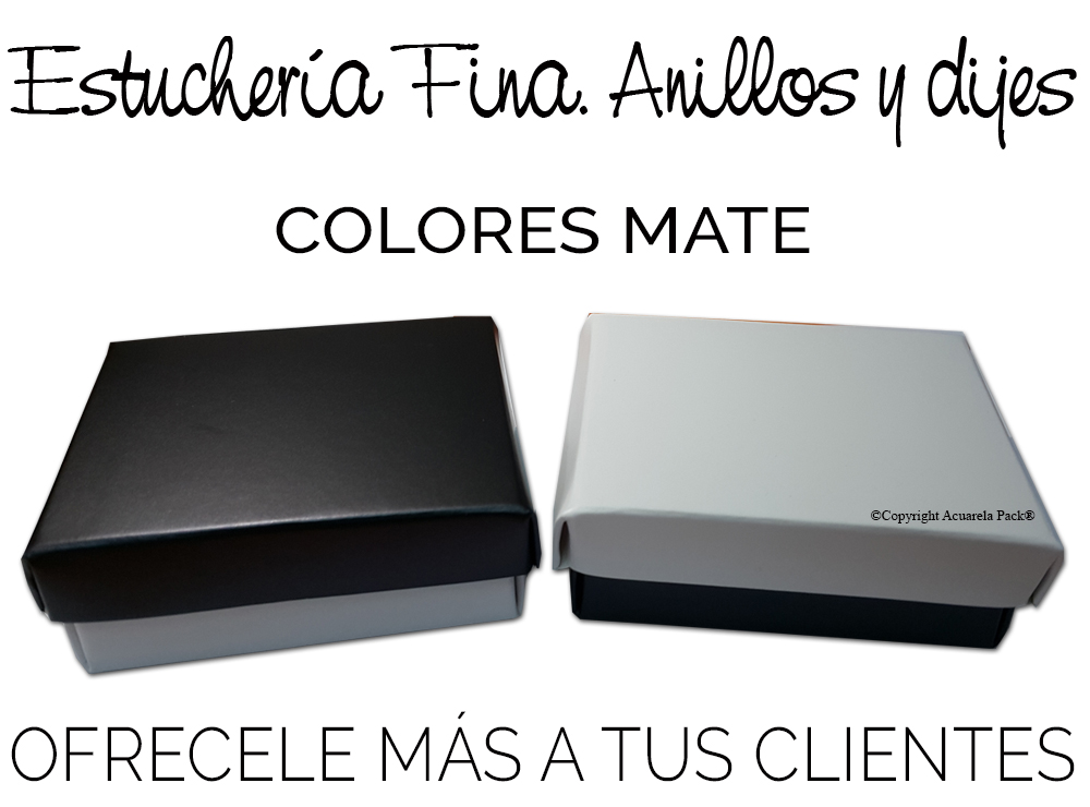 Estuches Joyería. Colores combinados
